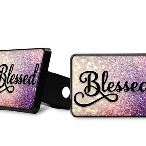 Faux Glitter Ombre Trailer Hitch Cover