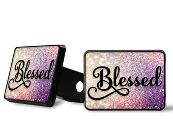 Faux Glitter Ombre Trailer Hitch Cover