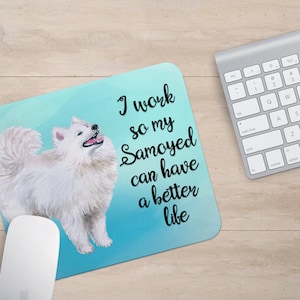 Samoyed Mouse Pad | Samoyed Lover Mousepad | Samoyed Gift | Samoyed Decor | Dog Lover