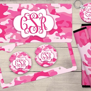 Pink Camo License Plate and/or Accessories