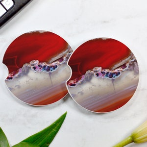 Red Gemstone Car Coasters