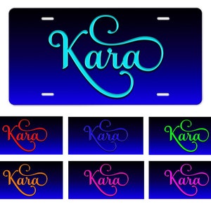 Blue Ombre License Plate and/or Accessories