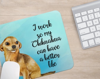 Chihuahua Lover Mouse Pad: Dog Breed Gift