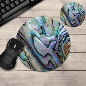 Mother of Pearl Mouse Pad and/or Coaster