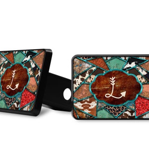 Geometric Cow Print Hitch Cover