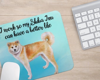 Shiba Inu Mouse Pad: Dog Lover Gift, Custom Desk Decor