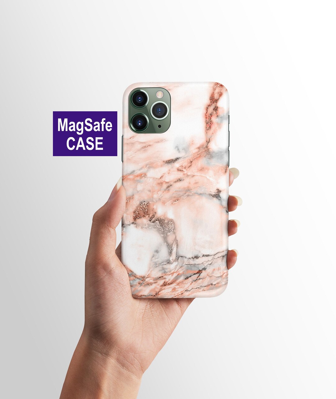 Rose Gold Marble iPhone Magsafe Case Luxury iPhone Case Etsy