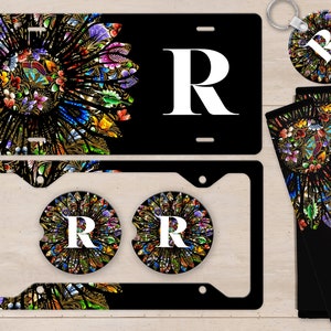 Loca Sunflower License Plate, License Plate Frame Custom, Car Coasters, Personalized Front License Plate
