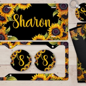 Sunflower license plate frame deals