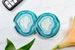 Watercolor Turquoise Agate Car Coasters Sandstone 