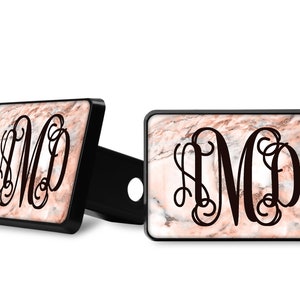 Rose Gold Marble Trailer Hitch Cover