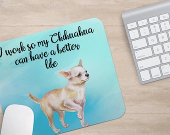 Fawn Chihuahua Mouse Pad: Dog Lover Gift