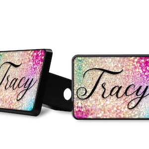 Faux Glitter Ombre Hitch Cover Bright C100