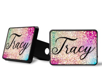 Faux Glitter Ombre Hitch Cover Bright C100