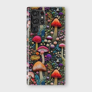 Cottagecore Mushroom Phone Case for iPhone, Samsung Galaxy, Samsung Note & Pixel - 15 Plus, 15 Pro, 15 Pro Max, S24 Plus, S24 Ultra