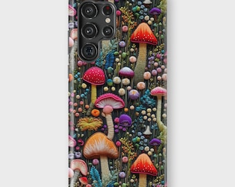 Cottagecore Mushroom Phone Case for iPhone, Samsung Galaxy, Samsung Note & Pixel - 15 Plus, 15 Pro, 15 Pro Max, S24 Plus, S24 Ultra