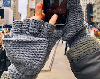 Crochet Mitten Pattern: Manhattan Magic Fingerless Gloves (PDF Download)