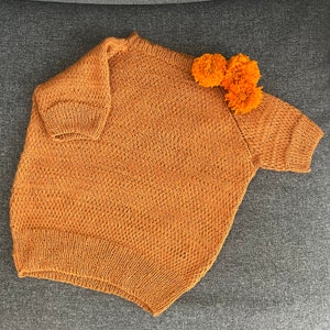 Cempasúchil Top Knitting Pattern Vintage inspired knit top DIGITAL DOWNLOAD image 1