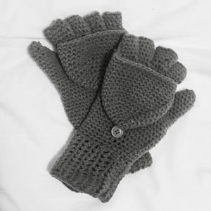 Manhattan Magic Mittens with Flip Top Crochet Pattern instant digital download pdf easy fingerless gloves image 2