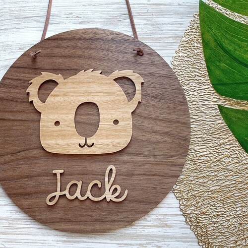 Personalised 3D Koala Plaque Koala Wall Hanging Wall Decor Etsy