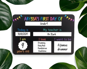 First day of school board / First day of school sign