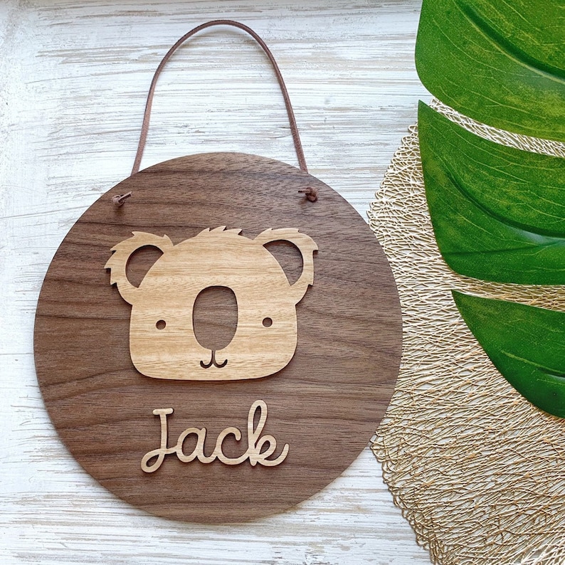Personalised 3D Koala Plaque Koala Wall Hanging Wall Decor Etsy Australia