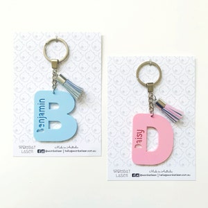 Alphabet bag tag / keyring / bag charm / school bag tag