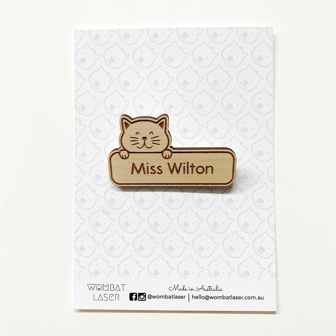 Cat Name Badge / Cat Name Tag Etsy Australia