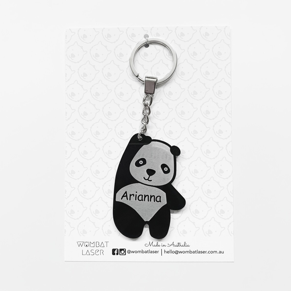 Personalised Panda Keyring / Keychain / Bag Charm / Bag Tag Etsy