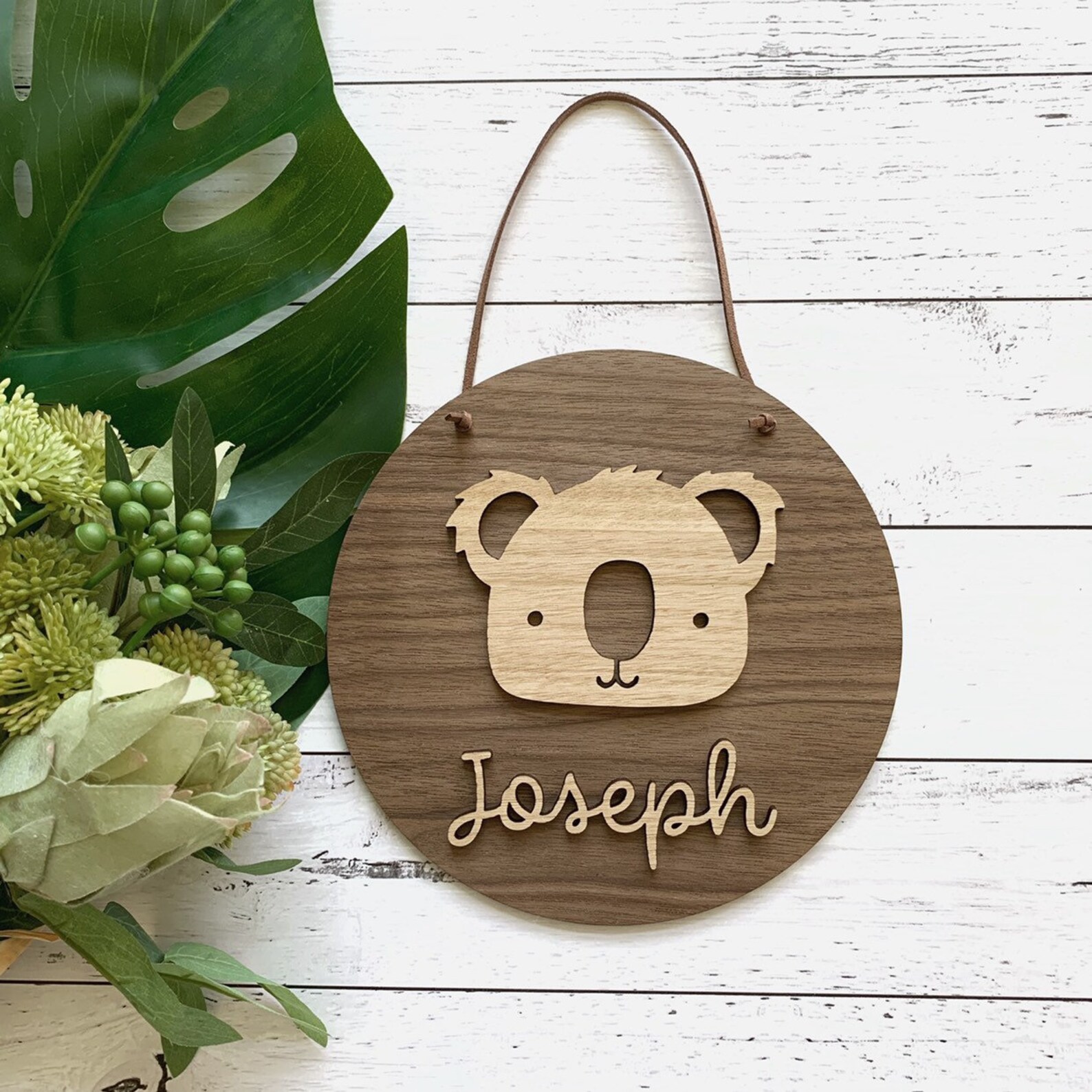 Personalised 3D Koala Plaque Koala Wall Hanging Wall Decor Etsy Australia