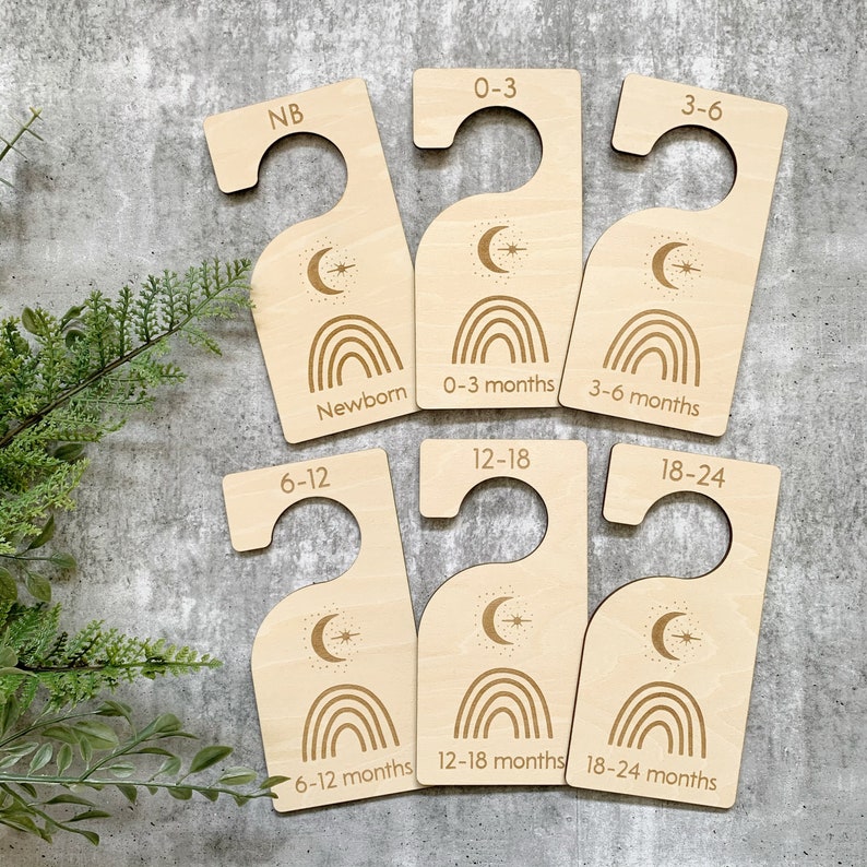 Baby / Newborn Timber Closet Dividers / Clothes Dividers / Etsy Australia