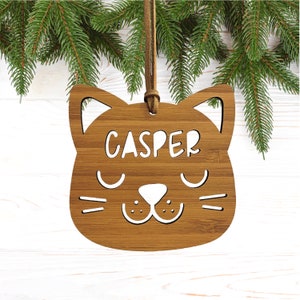 Personalised cat Christmas ornament / Christmas tree decor