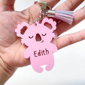 Personalised koala bag tag / keyring / bag charm / school bag tag