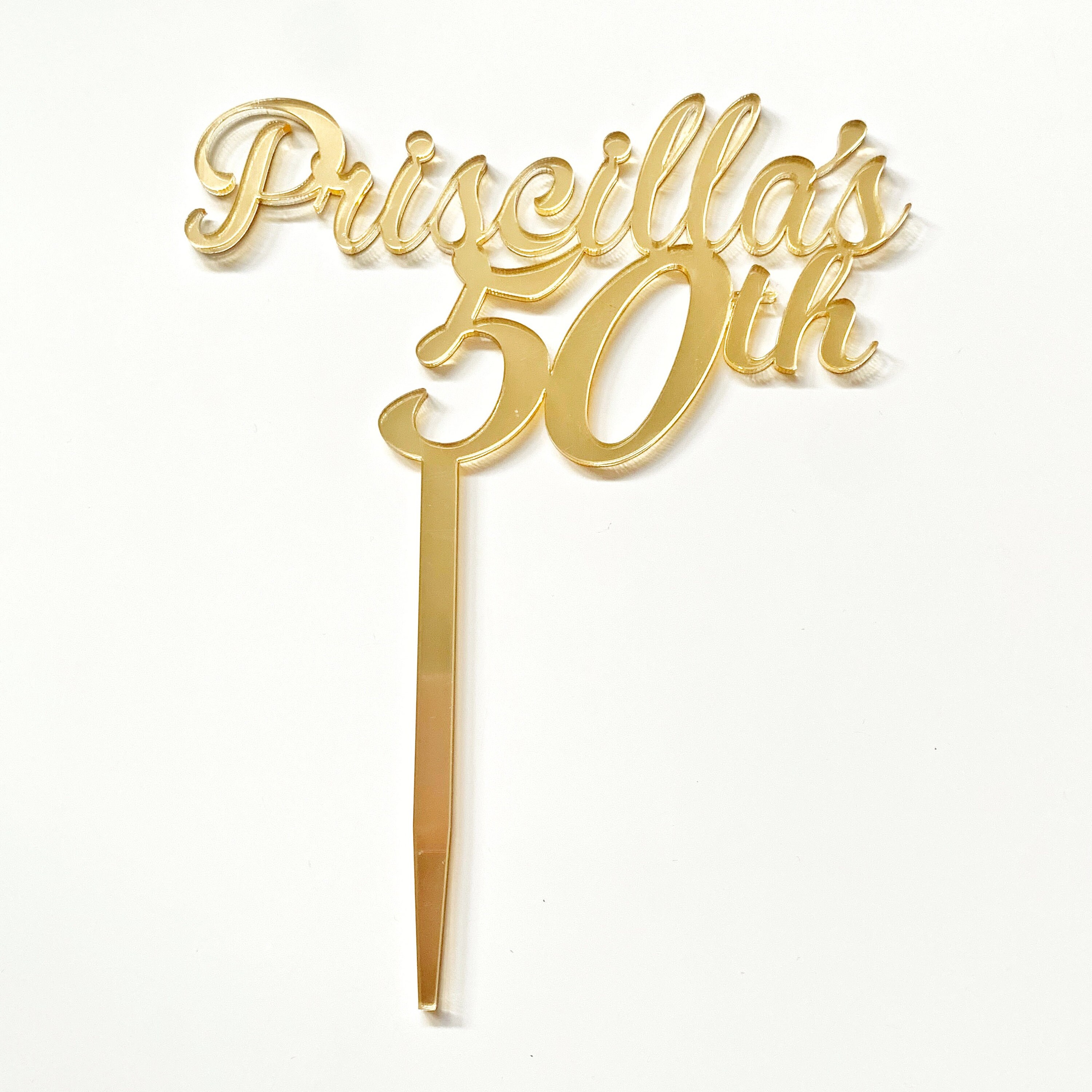 Personalised 50th Birthday Cake Topper Etsy Australia