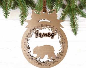 Australian animal - Wombat Christmas ornament