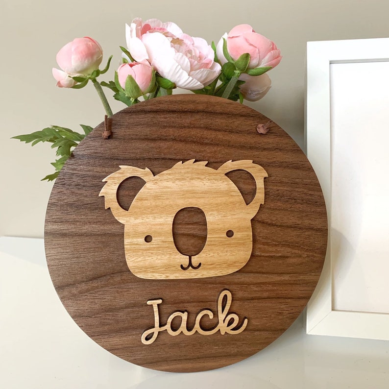 Personalised 3D Koala Plaque Koala Wall Hanging Wall Decor Etsy Australia