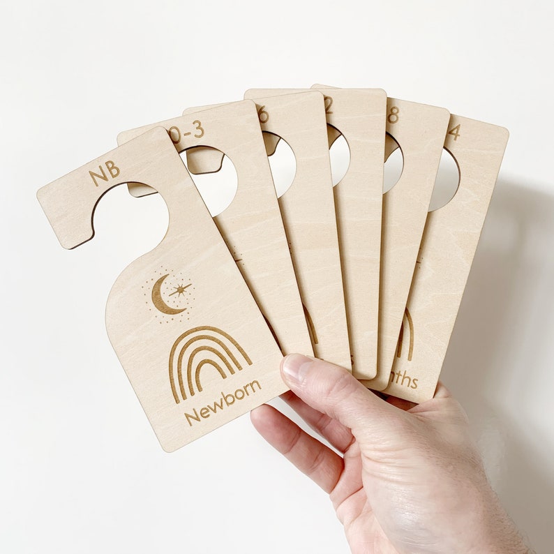 Baby / Newborn Timber Closet Dividers / Clothes Dividers / Etsy Australia