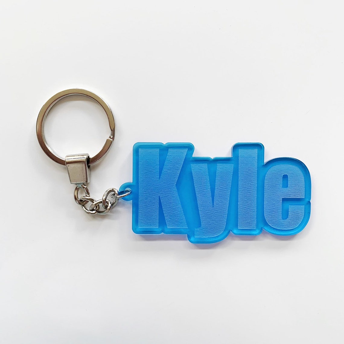 Personalised acrylic name keyring / keychain Etsy