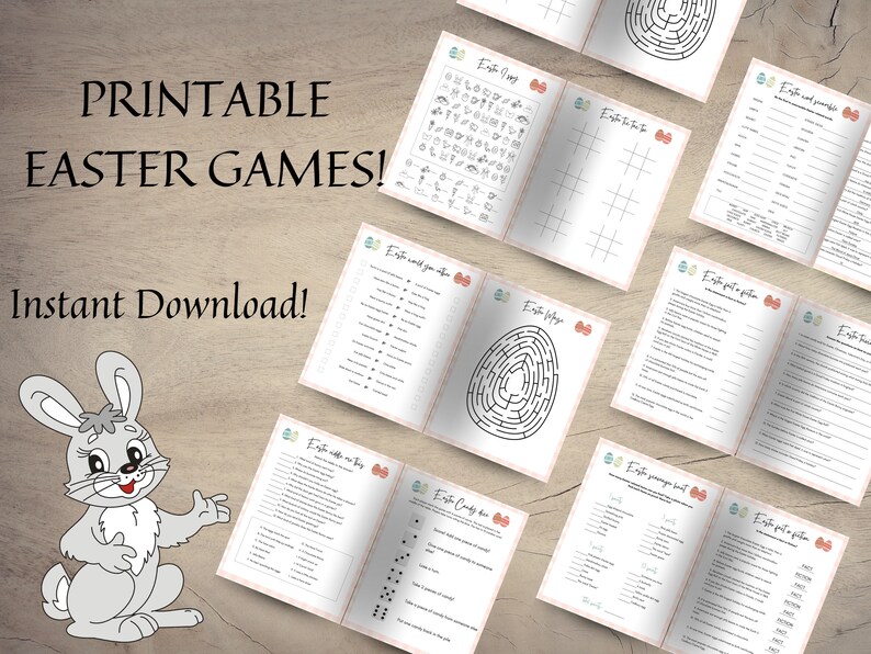 Printable Easter Games for Kids - Etsy