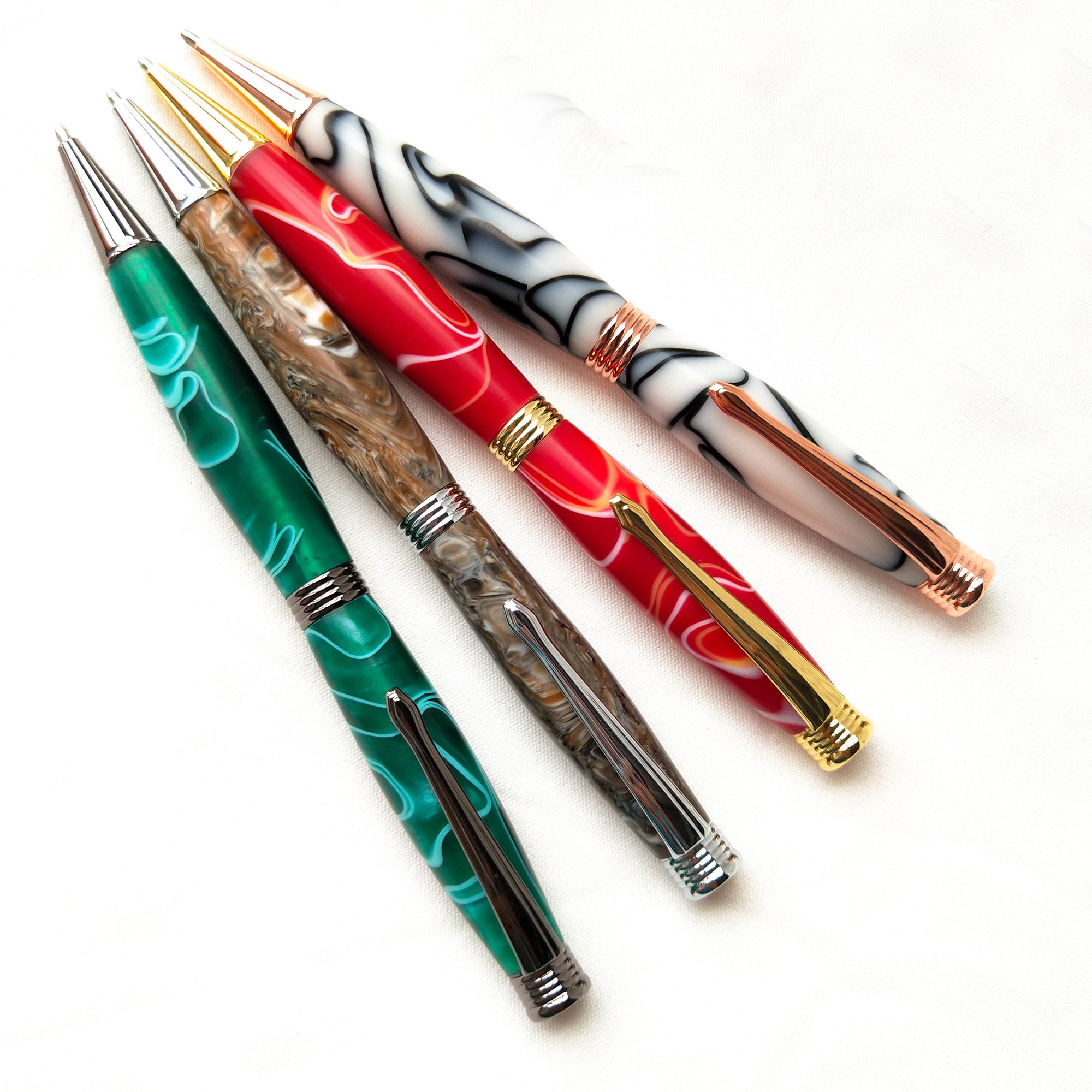 Chrome Gold Gunmetal Rosegold Slimline Twist Pen Kits 
