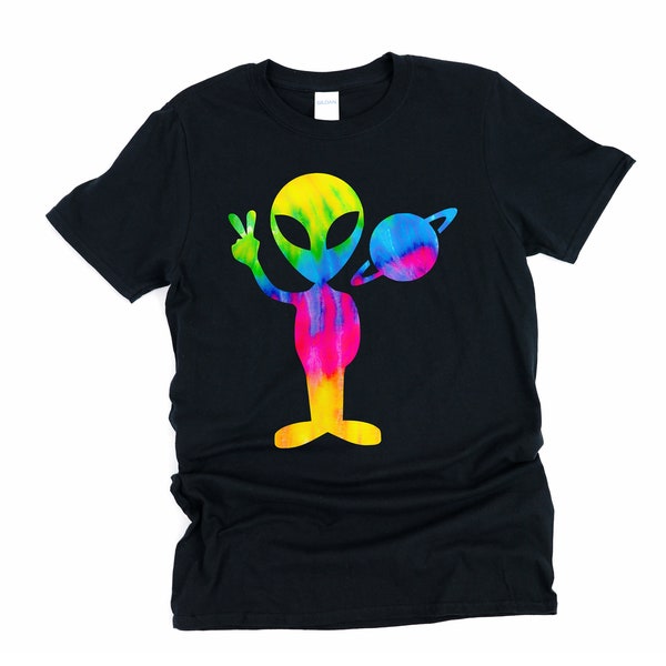 rue tie dye alien shirt