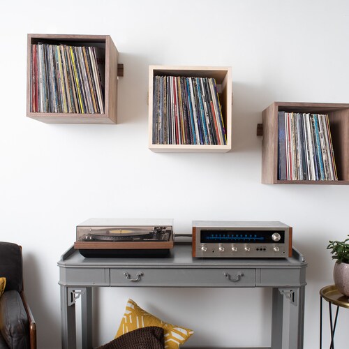 Deep Cut Wallmounted Record Shelves Etsy