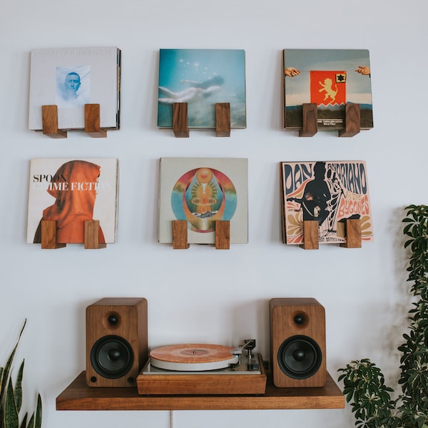 Flip Record Display Shelves