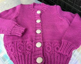 cerise cardigan