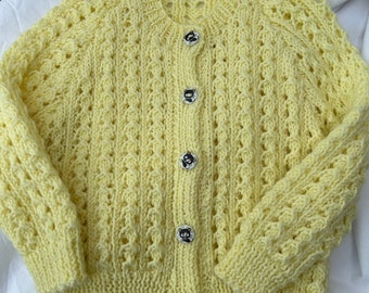 Lacy yellow cardigan