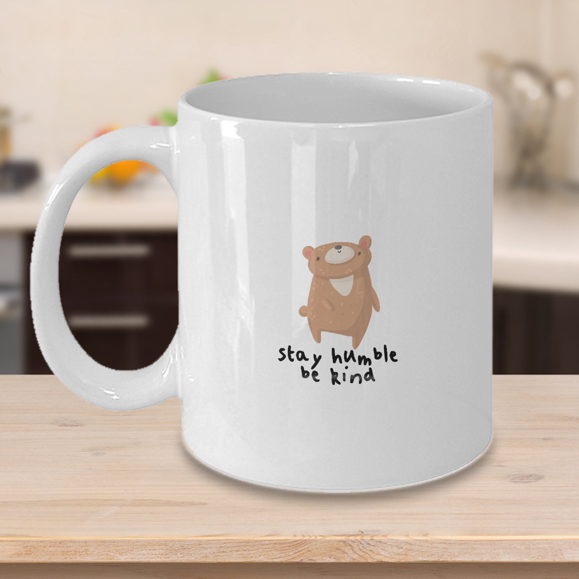 Cute Kawaii Bear Coffee Mug with Sayings Coffee Mug Gift for | Etsy