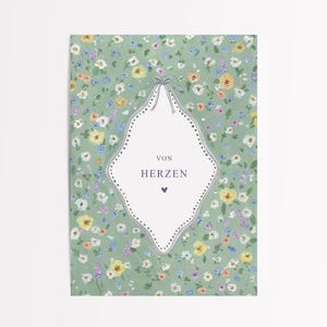 Postkarte " Von Herzen"