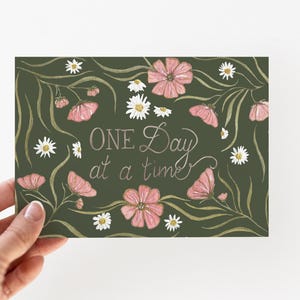 Postkarte "one day at a time"