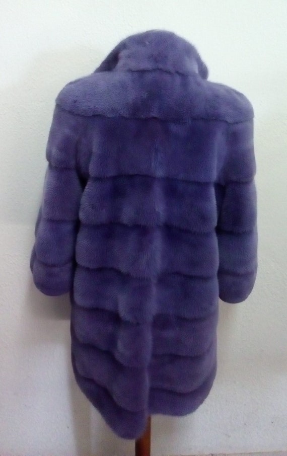 purple fur coat