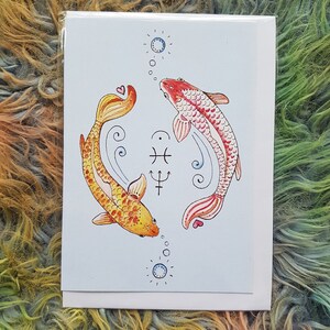 Pisces - Blank Greeting Card